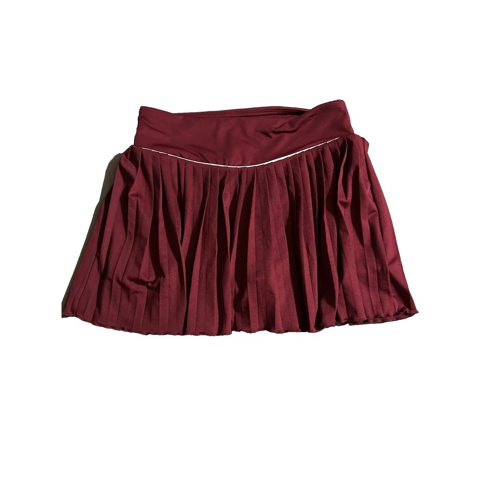 No‎ Comment Women's Size Large Pleated Maroon Golf and Tennis Skort